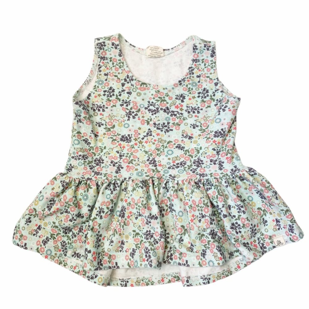 Lulu + Roo Wild Floral Peplum Top Size 3